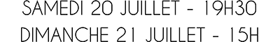 Samedi et Dimanche 20 et 21-400X61